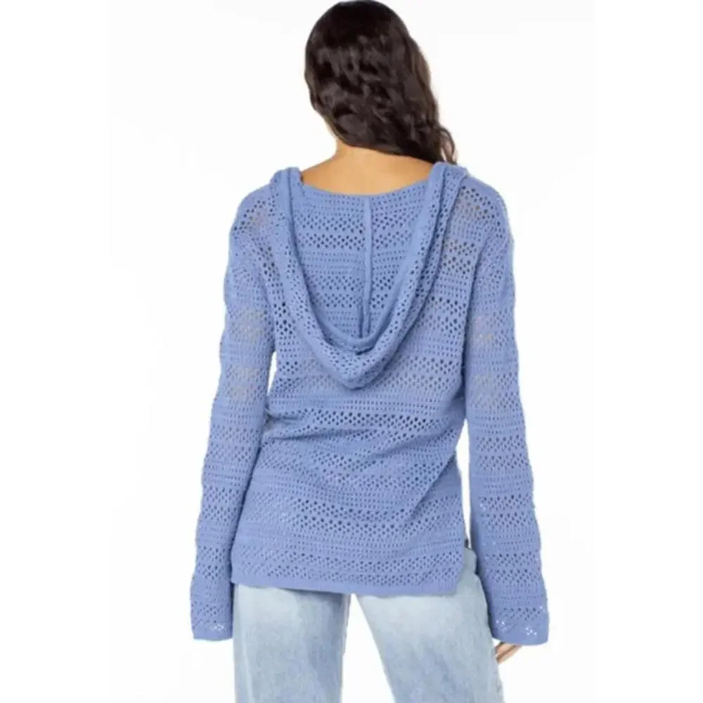 ROXY JUNIORS HIPPIE LOVE CROCHET W INFINITY BLUE - Size - S - Picture 2 of 2